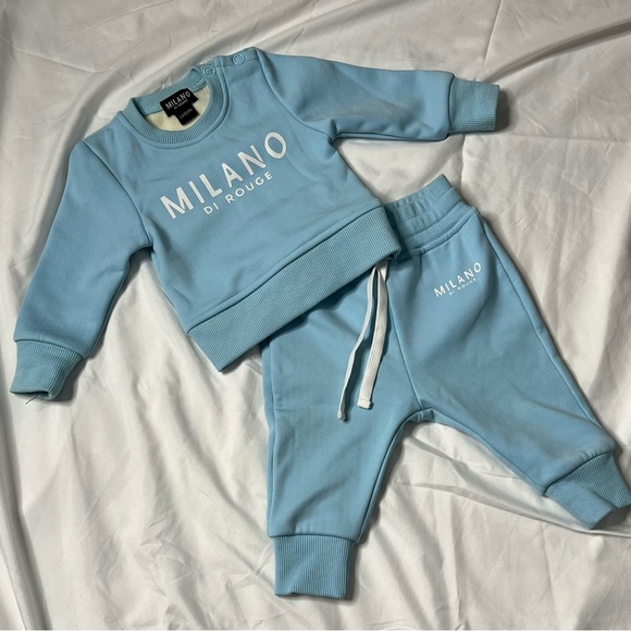 Milano Di Rouge Light Blue Infant Signature Lux Sweatsuit